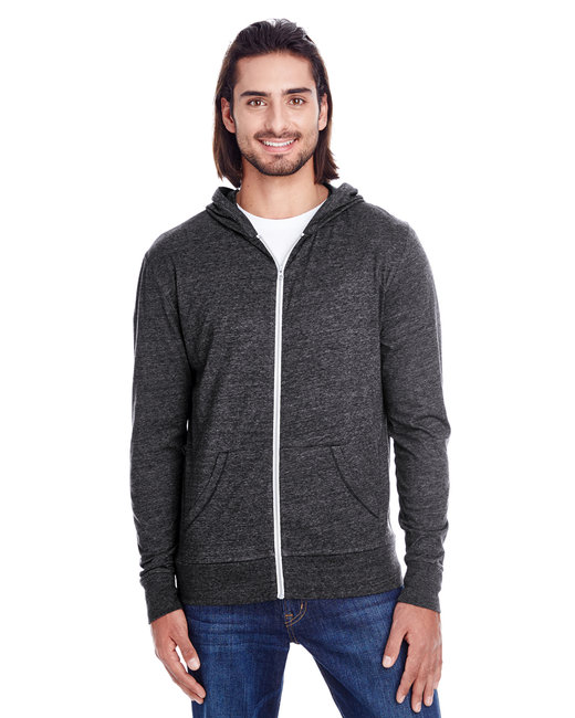 302z Unisex Triblend Full-Zip Light Hoodie