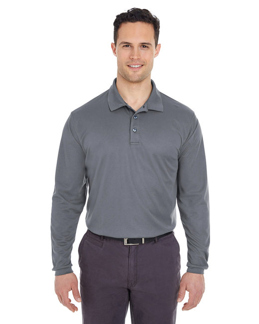 8210LS Adult Cool & Dry Long-Sleeve Mesh Piqué Polo