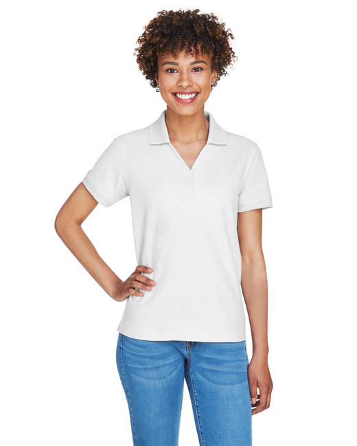 D100W Ladies' Pima Piqué Y-Collar Polo