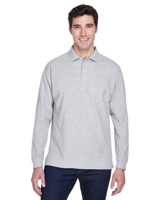 D110 Men's Pima Piqué Long-Sleeve Polo