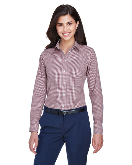 D640W Ladies' Crown Woven Collection® Gingham Check