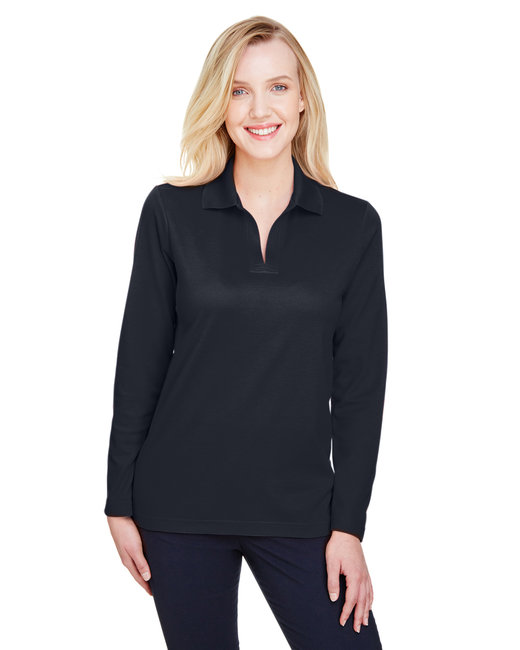 DG20LW CrownLux Performance¿ Ladies' Plaited Long Sleeve Polo
