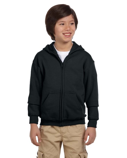 G186B Youth Heavy Blend¿ 50/50 Full-Zip Hooded Sweatshirt
