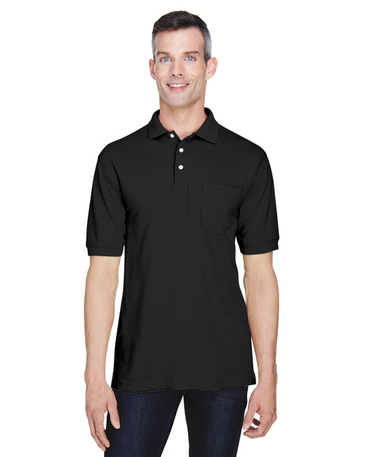 M265P Men's 5.6 oz. Easy Blend¿ Polo with Pocket