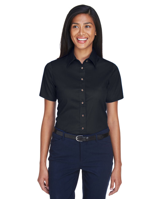 M500SW Ladies' Easy Blend¿ Short-Sleeve Twill Shirt with Stain-Release