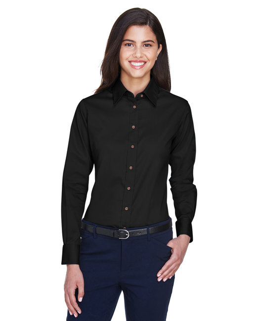 M500W Ladies' Easy Blend¿ Long-Sleeve Twill Shirt with Stain-Release