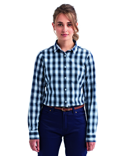 RP350 Ladies' Mulligan Check Long-Sleeve Cotton Shirt